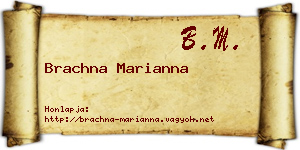 Brachna Marianna névjegykártya